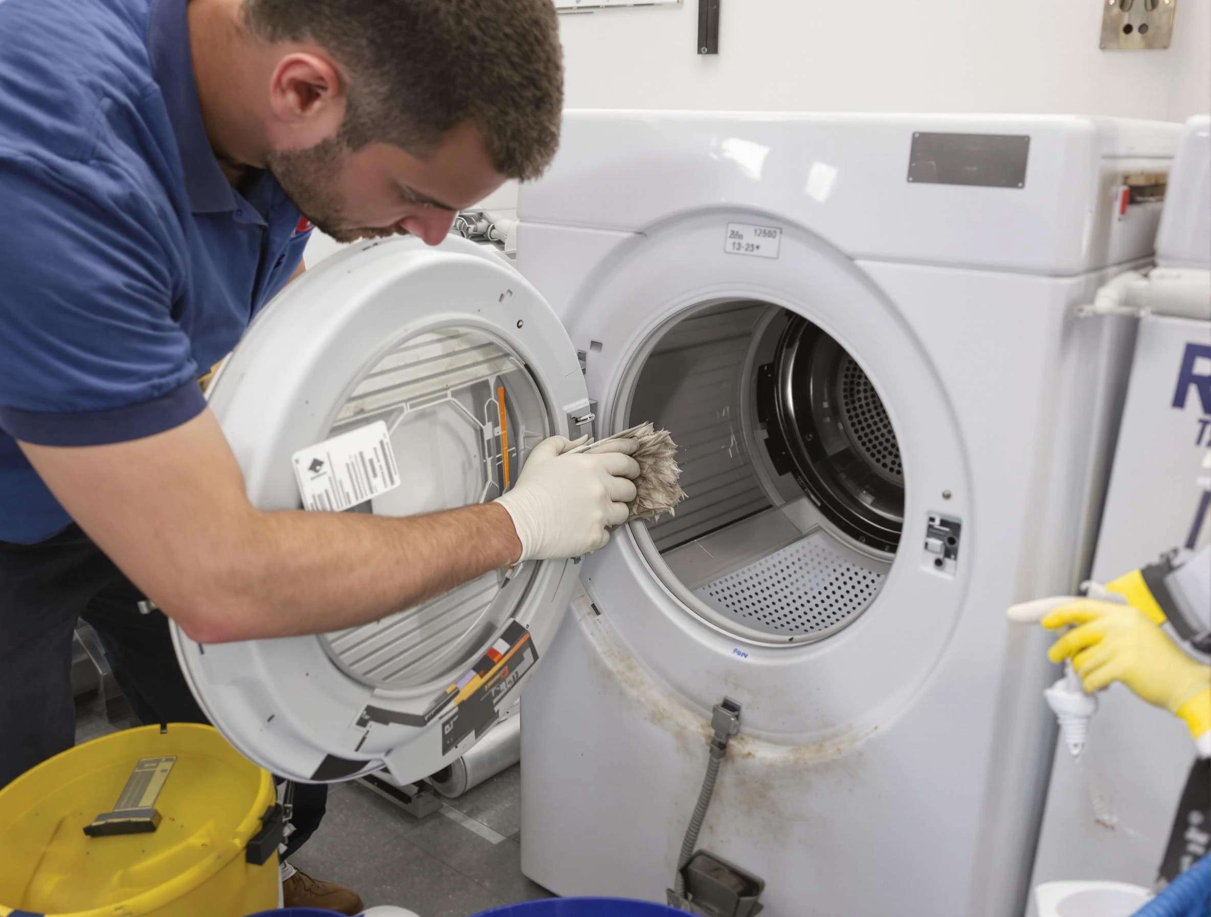 Provo Dryer Vent Cleaning specialist performing detailed lint trap cleaning service in Provo