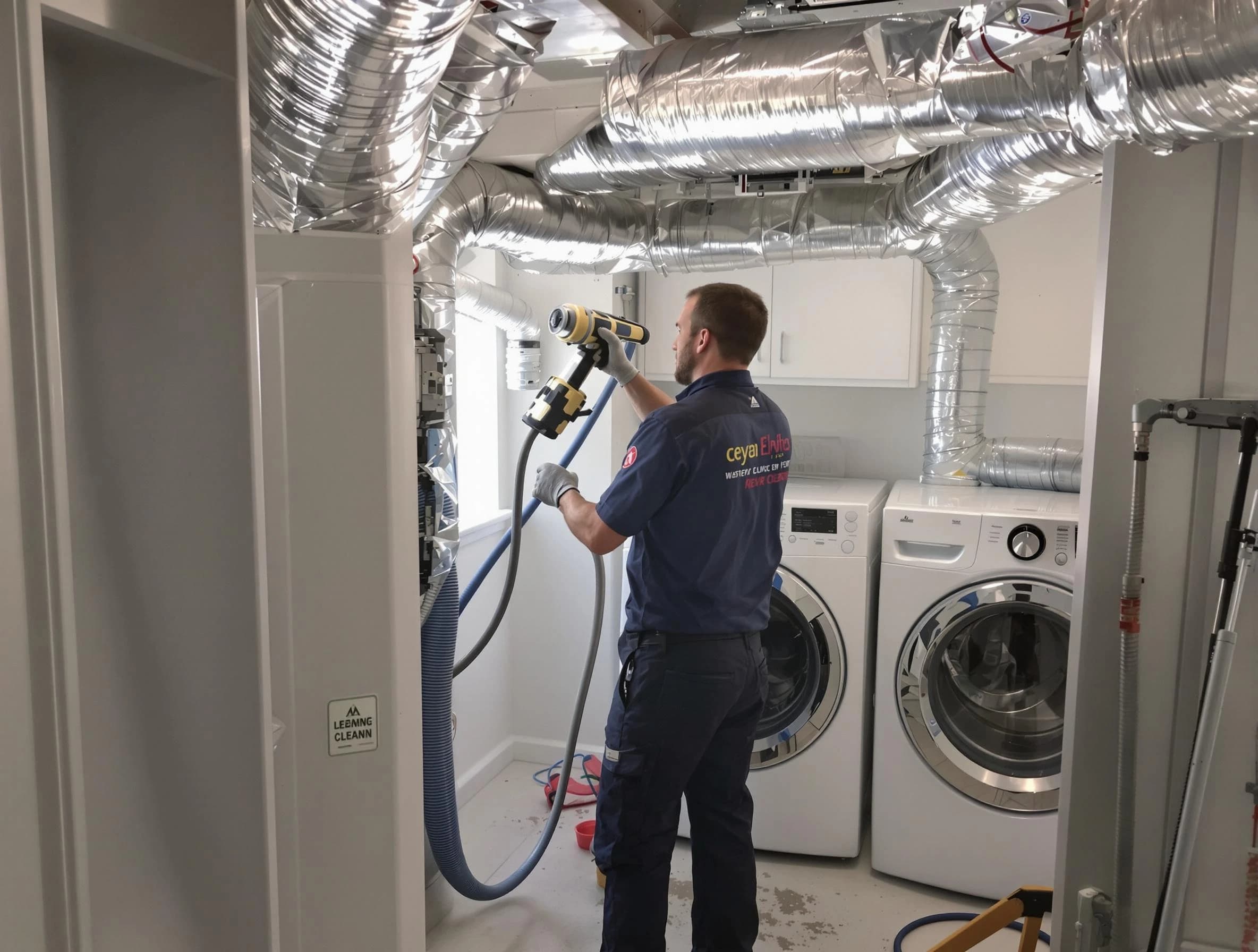 Provo Dryer Vent Cleaning specialist using advanced equipment for thorough duct cleaning in Provo
