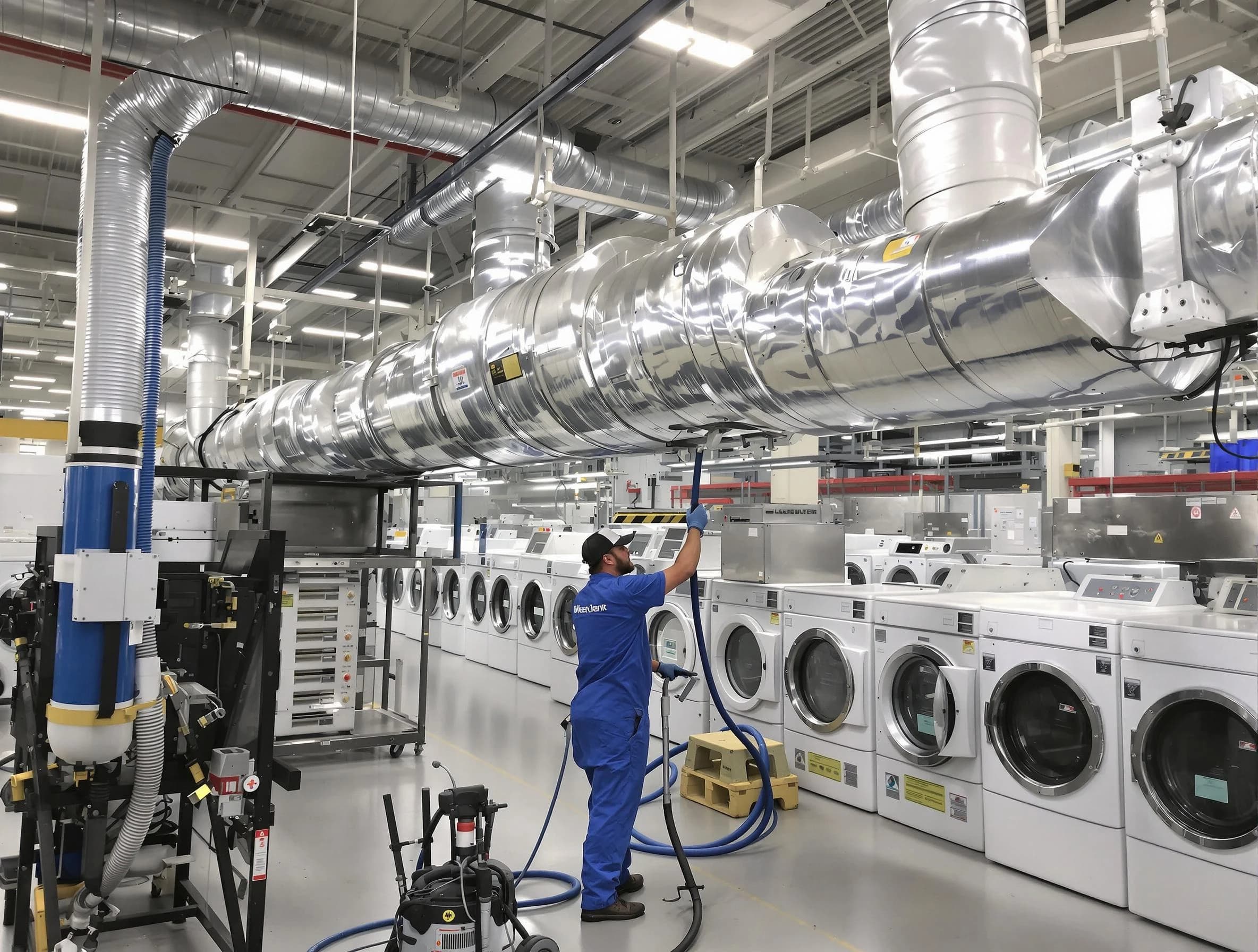 Provo Dryer Vent Cleaning team performing heavy-duty industrial dryer vent cleaning in Provo